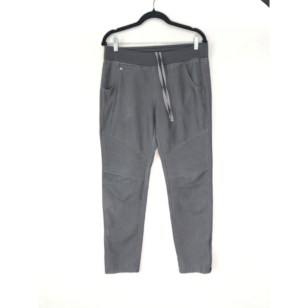 FIGS Jogger Scrub Gray Technical Collection Ankle Zip Pullon Pants Size S